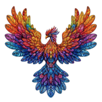 legendary phoenix with bright feathers on Transparent Background png