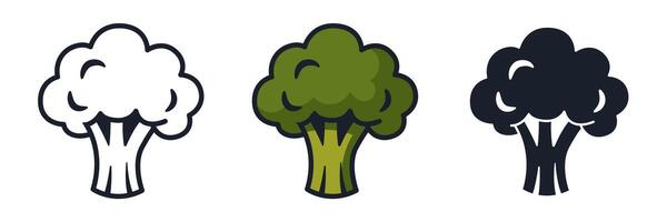 Broccoli Icon. Healthy Superfood Symbol for Organic Branding, Nutrition, and Vegan. vector