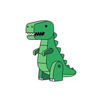 Cute Cartoon Dinosaur Character Perfect for Children's Designs vector