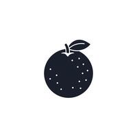 Orange Icon. Citrus Fruit Minimalist Design Isolated on White Background. vector
