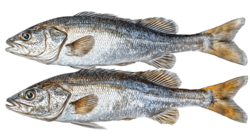 white seabass pair isolated on Transparent Background png