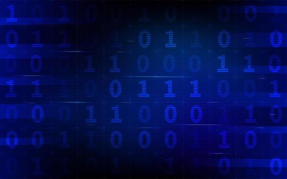 resumen azul binario código digital datos tecnología antecedentes ciber seguridad vector