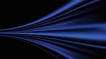 abstract blue light trails on black background. futuristic lines decoration vector