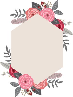 Elegant Rose Flower Frame for Decorative Floral Designs