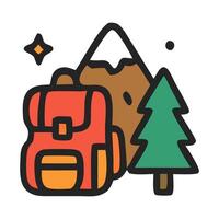 Adventure Bag Icon on white background vector