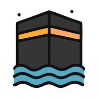 Kaaba icon on white background vector