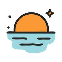 Beach icon with white background vector