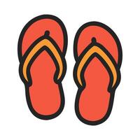 minimalist beach sandal logo with white background vector