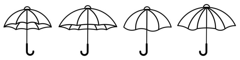 Umbrella icon. Umbrella thin line icon collection. Stock vector