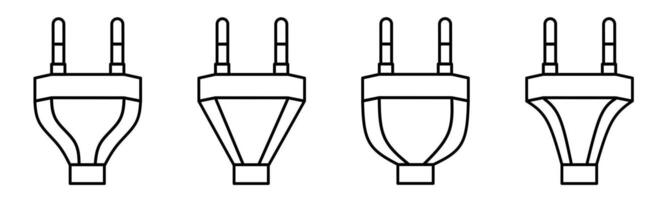 Plugs icon. Plugs thin line icon collection. Stock vector