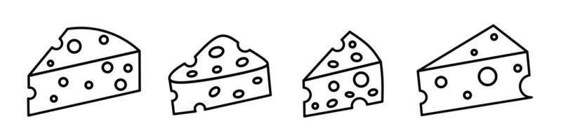 Cheese icon. Cheese thin line icon collection. Stock . vector