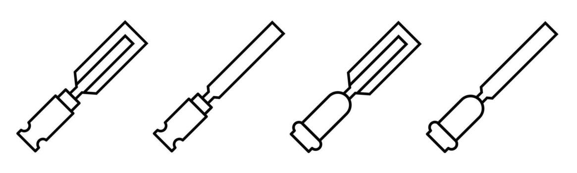 Chisel icon. Chisel icon collection. Stock vector