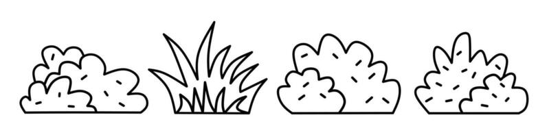 Bush icon. Bush thin line icon collection. Stock . vector