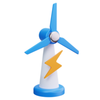 3D Icon Wind Turbine Energy Generator png