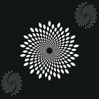 Black and White Mandala Design for Coloring Pages vector