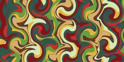 Playful groovy pattern background with 70s nostalgic feel vector