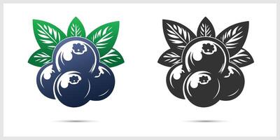 Minimal blueberry icon design perfect for diet, vegan, and natural product branding or packaging visuals. vector