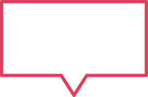 Red bubble for message. Transparent communication icon. png