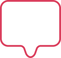 Red thought bubble for message. png