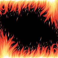 Flames border graphic design vector
