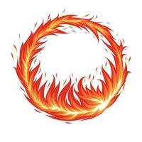 Flaming circular design with vibrant colors vector