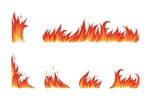 Cartoon flame graphics for design vector