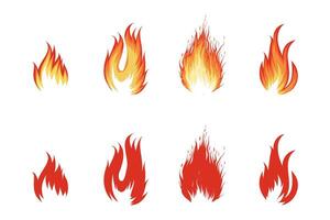 Various flame graphic designs vector
