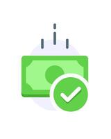 successful cash withdrawal concept vector
