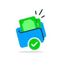 transaction successful. money top up to e wallet concept vector