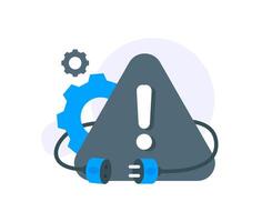 plug error, disconnected cable concept vector