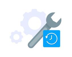 service time concept,empty state ui, infographic, icon vector