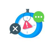 outside customer service operating hours concept,flat design icon illustration vector