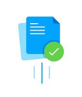 success upload data, document, file concept vector