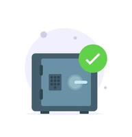 illustration of a secure safe vector