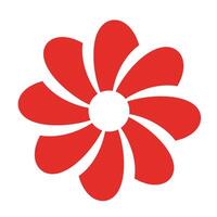 A red flower with a white background vector