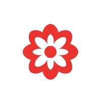 A red flower logo on a white background vector