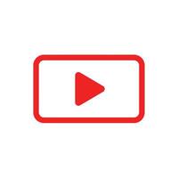 Youtube logo with red play button vector