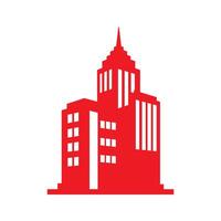 A red building icon on a white background vector