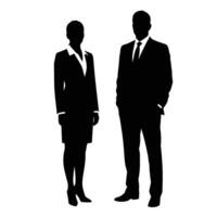 Silhouette of business people vector
