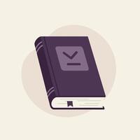 A book with a check mark on it vector