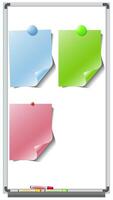 Animation of sticky notes appearing on a whiteboard, showcasing vibrant colors and smooth transitions over 12 seconds video
