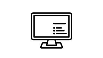 Animated Monitor Data Visualization Screen video