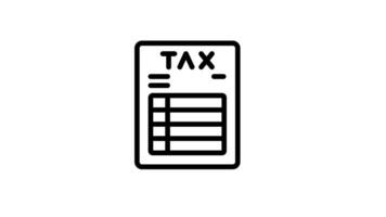 Animated Tax Document With Coins video