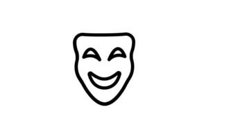 Animated Theatre Comedy Tragedy Mask video