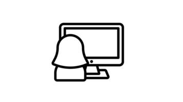 Animated Virtual Job Interview Scene video