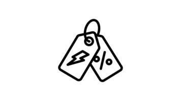 Animated Sale Tags with Lightning Bolt video