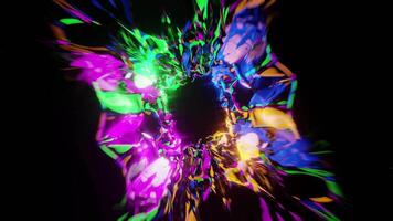 Psychedelic Neon Color Explosion Abstract Loop Animation video