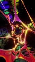 Neon Energy Flow Vertical Abstract Tunnel video