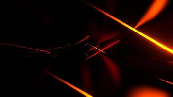 naranja y rojo neón láseres en el interminable corredor antecedentes vj lazo en 4k video
