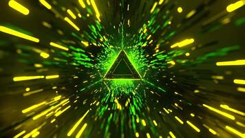 amarillo y verde hermosa neón fantasía pista antecedentes vj lazo en 4k video